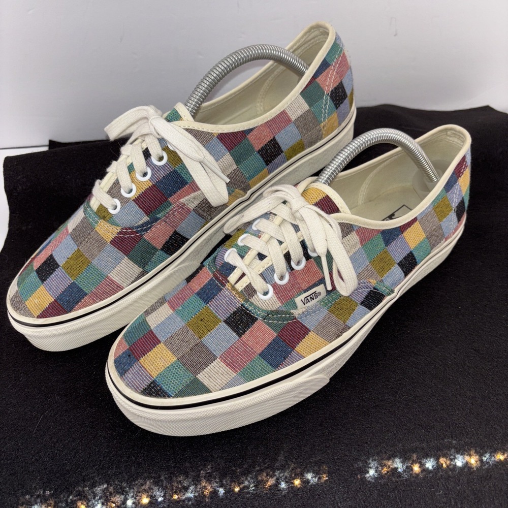 VANS Urban Outfitters Exclusive Multicolor Check Skate Shoe Mens 11 EUC RARE